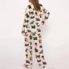 Dachshund Christmas Wiener Dog Satin Pajama Set 3