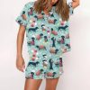 Dachshund Hot Dogs Satin Pajama Set