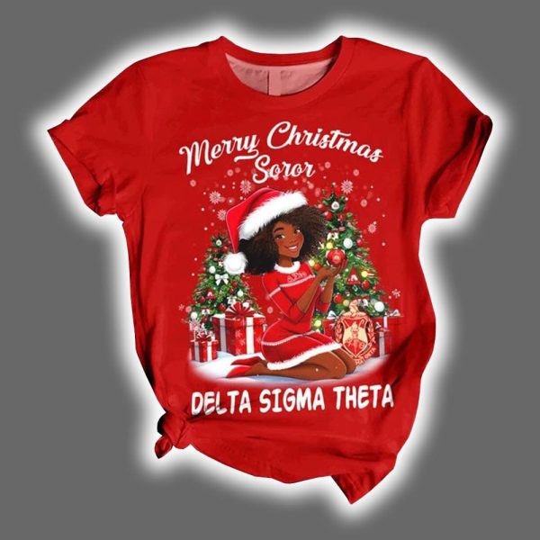 Delta Sigma Theta Merry Christmas Pajama Set 2