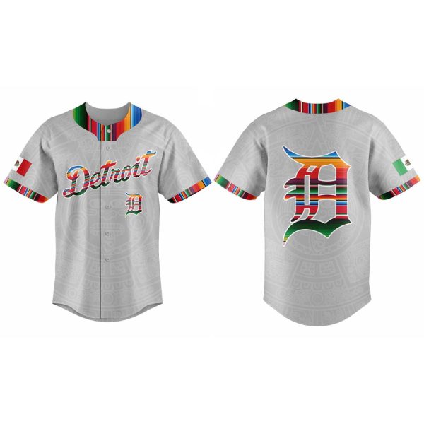 Detroit 2025 Mexican Heritage Night Gray Jersey