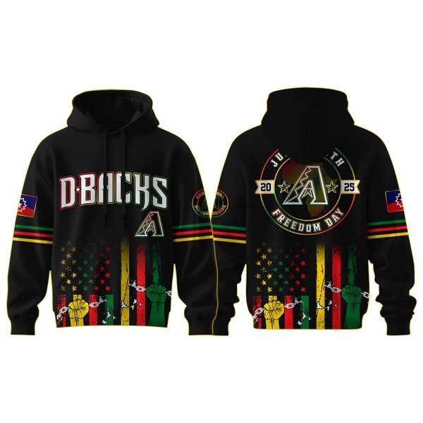 Diamondbacks 2025 Juneteenth Freedom Day Hoodie Joggers Cap