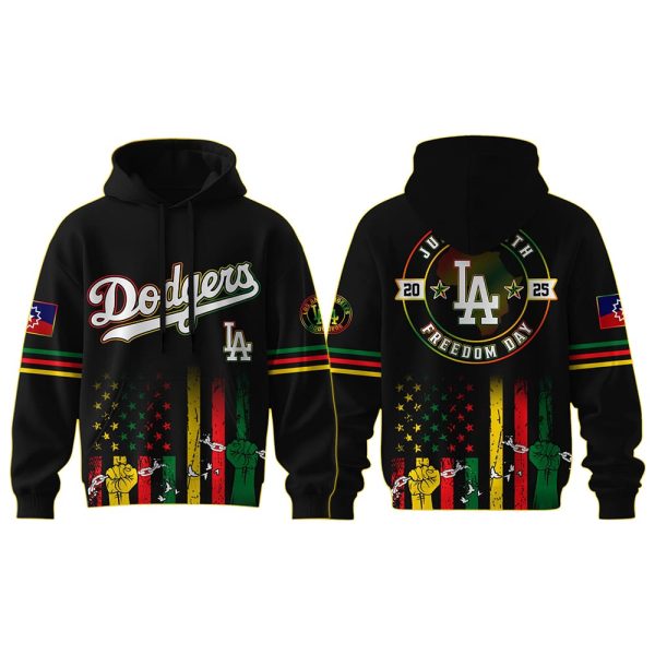 Dodgers 2025 Juneteenth Freedom Day Hoodie Joggers Cap