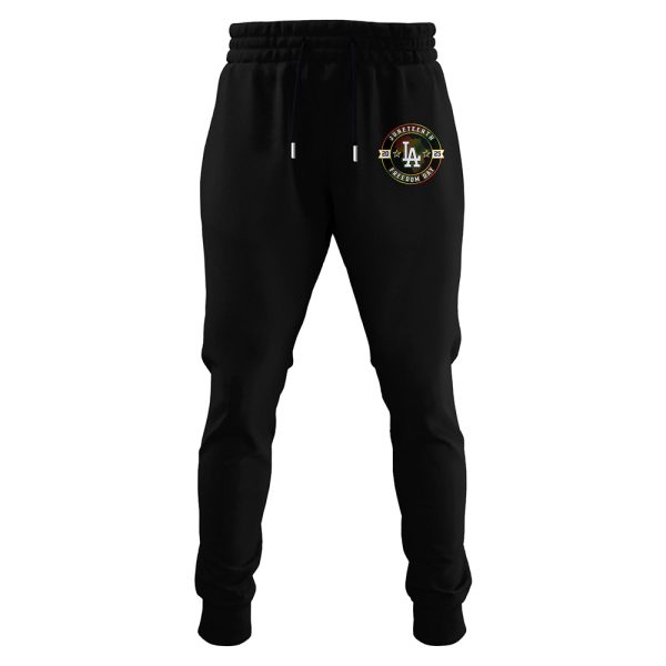 Dodgers 2025 Juneteenth Freedom Day Hoodie Joggers Cap 2