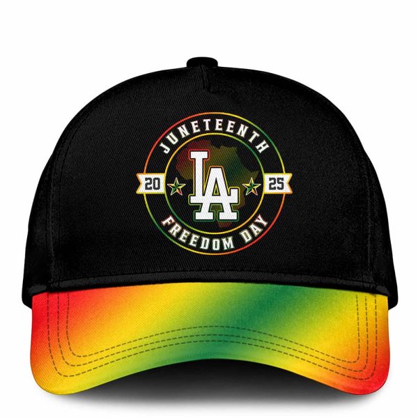 Dodgers 2025 Juneteenth Freedom Day Hoodie Joggers Cap 3