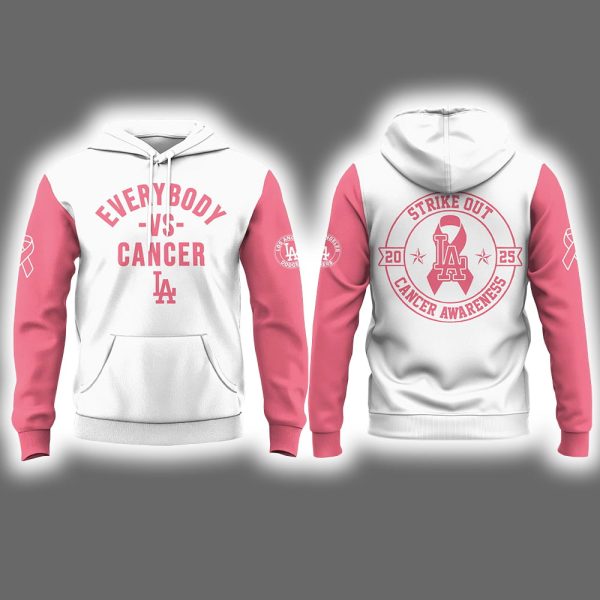 Dodgers Strike Out Everybody vs Cancer Awareness Day 2025 Shirt 2