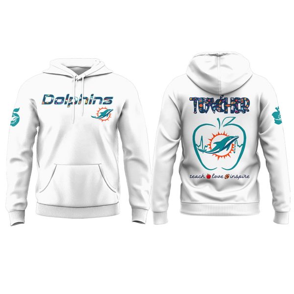 Dolphins Teacher Appreciation 2025 Hoodie Joggers Cap 4