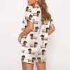 Donald Trump Dachshund Hot Dog Satin Pajama Set 3