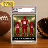 Football No. 1 Dad Man & Kids Daddy's Dream Team Personalized Acrylic Block Plaque
