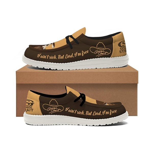 George Strait I Aint Rich But Lord Im Free Dude Shoes 3
