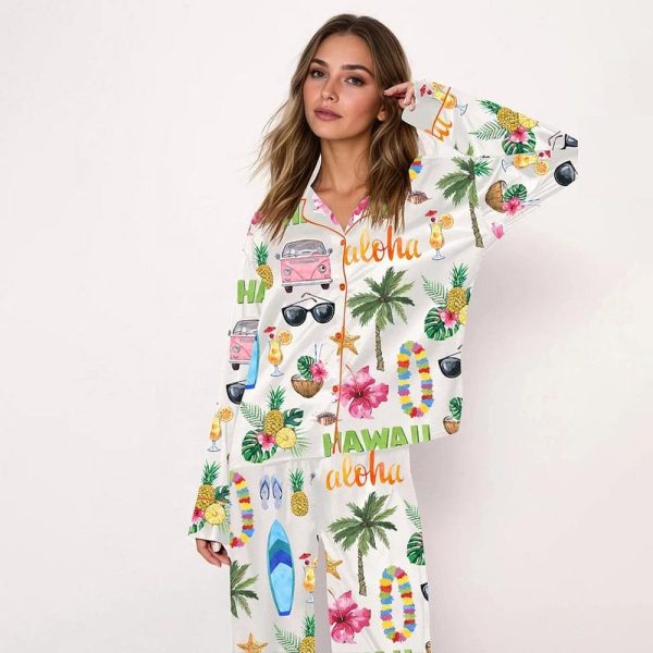 Hawaii Travel Satin Pajama Set