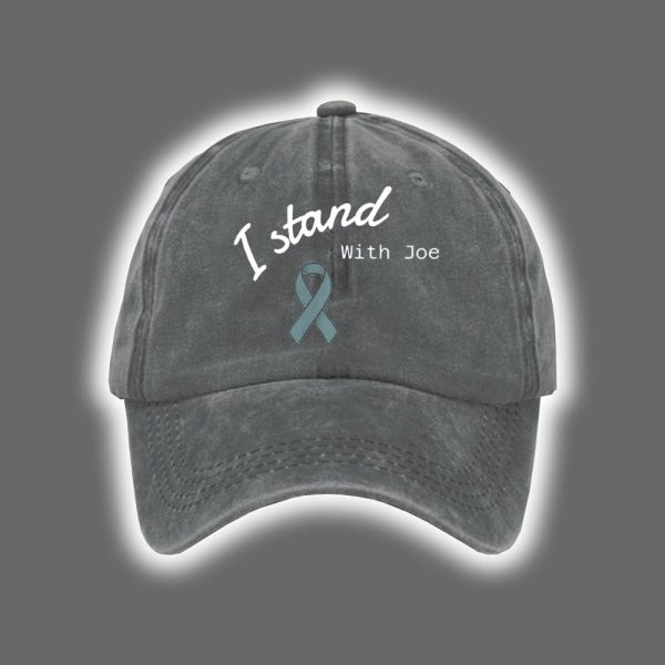 I Stand With Joe Stay Strong Prostate Cancer Awareness Print Baseball Cap 3