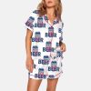 Its A Bad Day To Be A Cold Beer 4th Of July Patriotic Drinking Satin Pajama Set 3