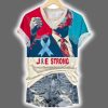 Joe Strong Supportive Cancer Awareness Print V-Neck T-Shirt