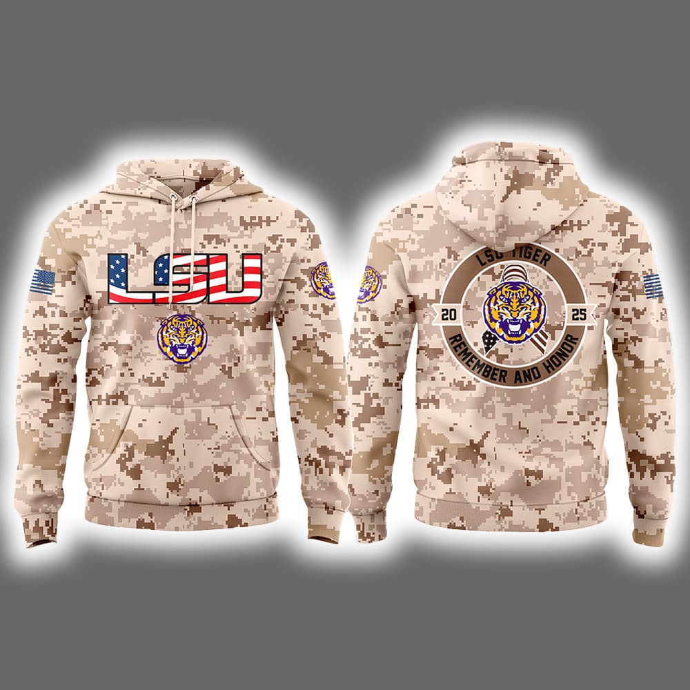 LSU Baseball Memorial Day Camo Hoodie 2025 LSU Baseball Memorial Day Camo Hoodie 2025