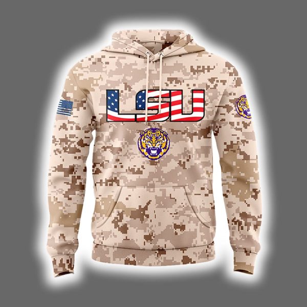 LSU Baseball Memorial Day Camo Hoodie 2025 2
