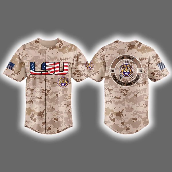LSU Baseball Memorial Day Camo Jersey 2025
