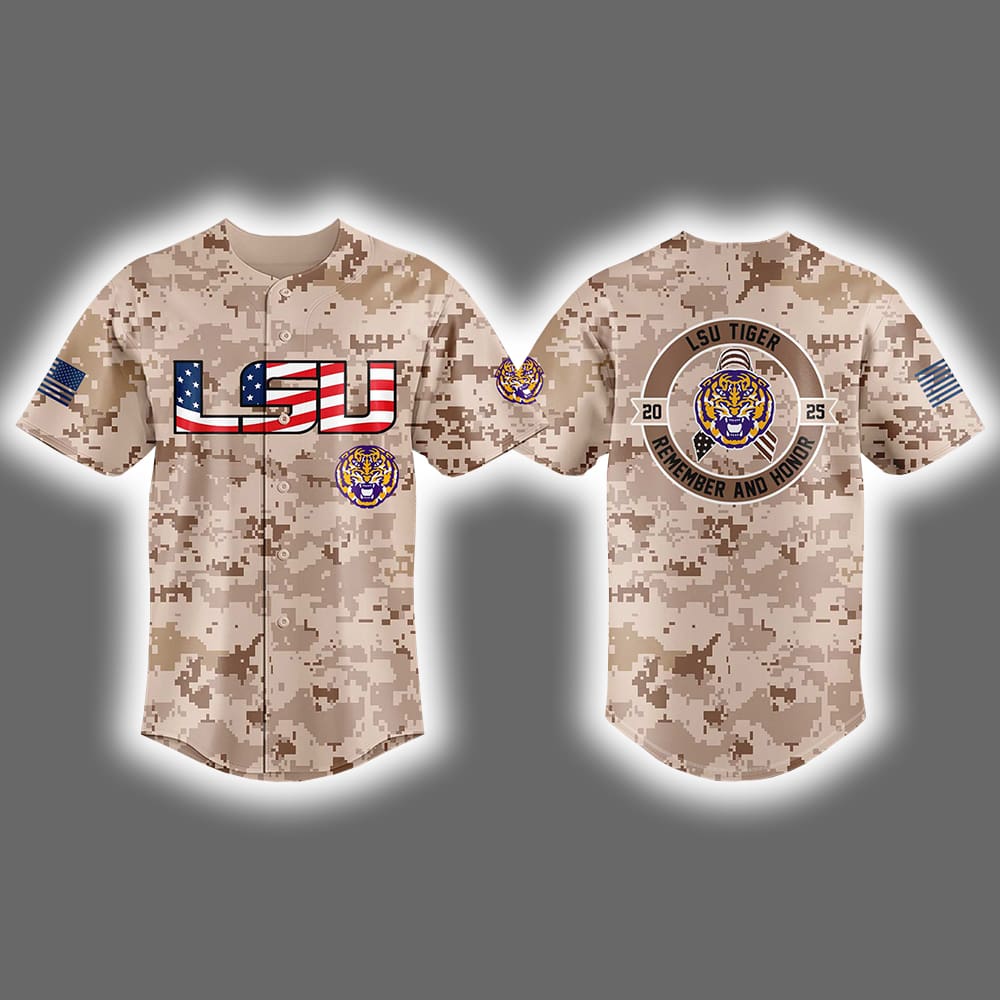 LSU Baseball Memorial Day Camo Jersey 2025 LSU Baseball Memorial Day Camo Jersey 2025