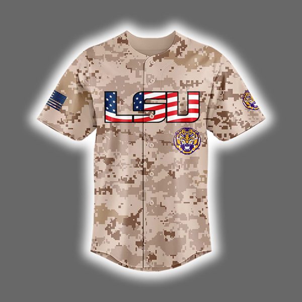 LSU Baseball Memorial Day Camo Jersey 2025 2