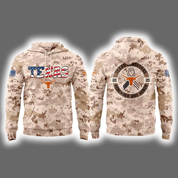 Longhorns Memorial Day Camo Hoodie 2025