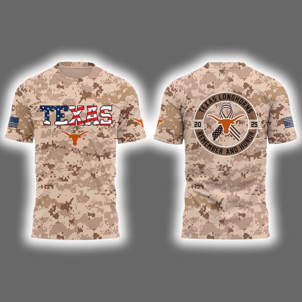 Longhorns Memorial Day Camo Shirt 2025