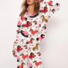 Love Dachshund Valentine's Day Satin Pajama Set