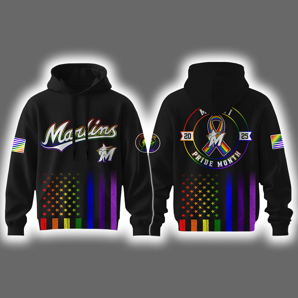 Marlins Pride Month 2025 Hoodie Joggers Cap Marlins Pride Month 2025 Hoodie Joggers Cap