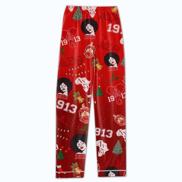 Merry Christmas Delta Sigma Theta 1913 Pajama Set 3