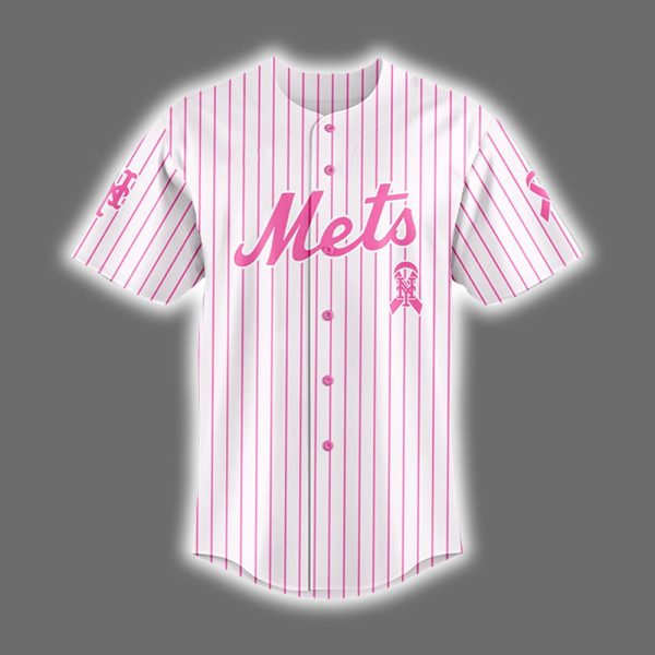 Mets 2025 Breast Cancer Awareness Game Night Jersey 2