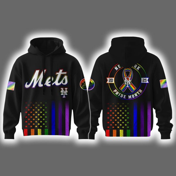 Mets Pride Month 2025 Hoodie Joggers Cap