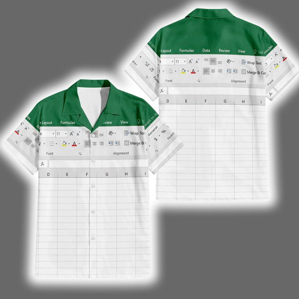 Microsoft Excel Hawaiian Shirt