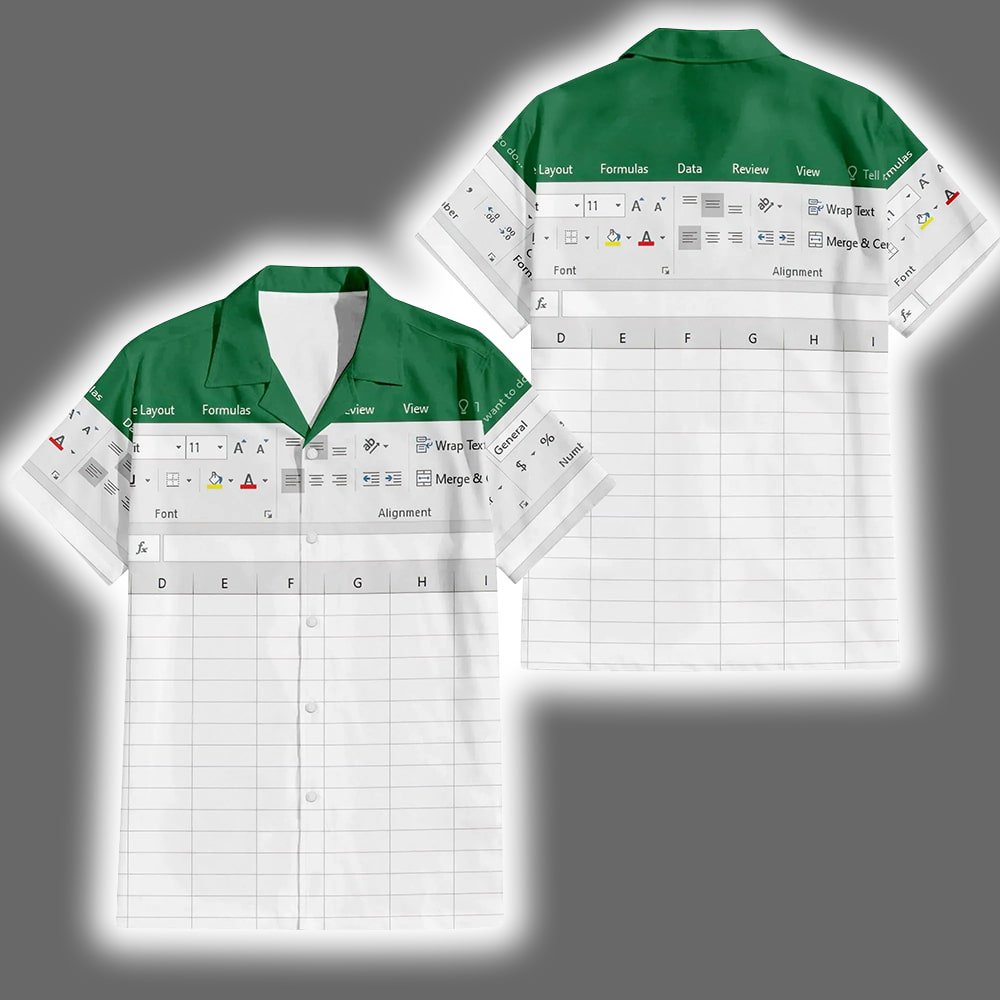 Microsoft Excel Hawaiian Shirt Microsoft Excel Hawaiian Shirt