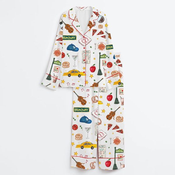 New York Travel Satin Pajama Set 3