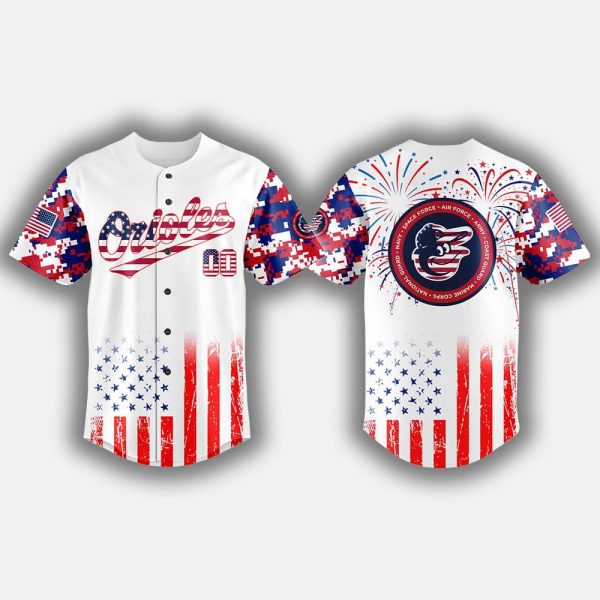 Orioles 4th of July Military Jersey 2025