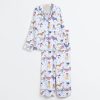 Patriotic Dog Art America Red White And Blue Summer Print Satin Pajama Set 3