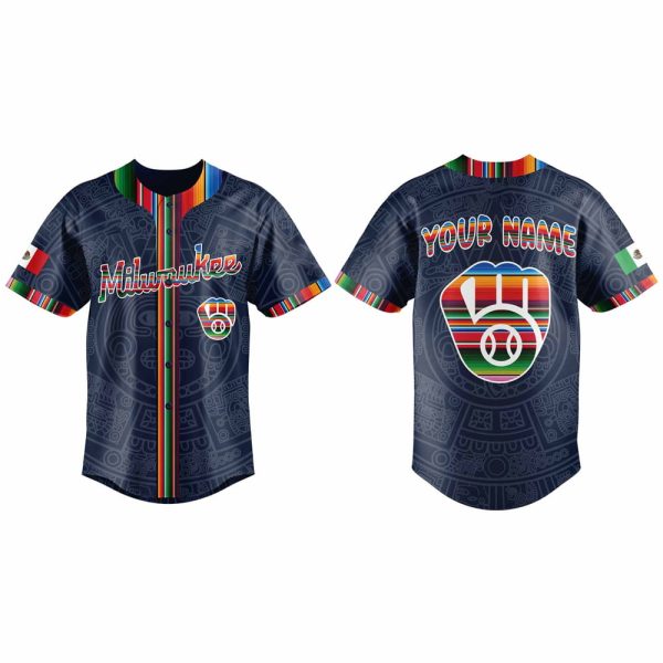 Personalized 2025 Brewers Mexican Heritage Night Baseball Jersey