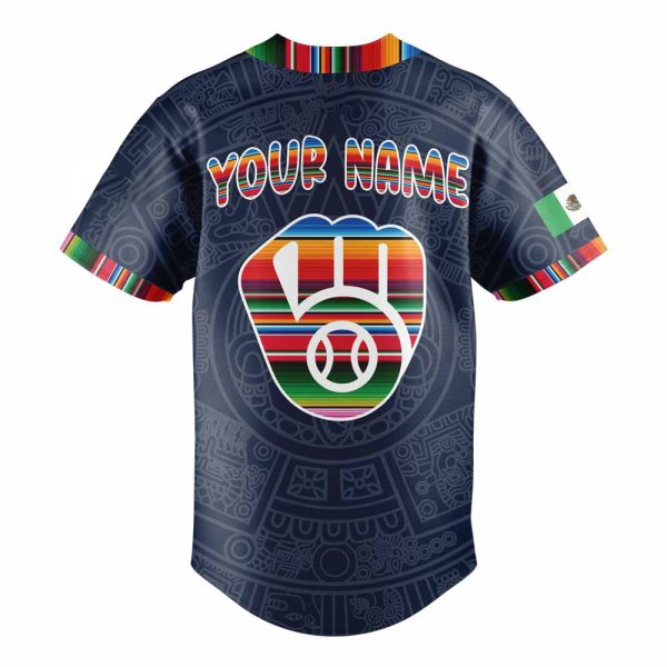 Personalized 2025 Brewers Mexican Heritage Night Baseball Jersey 3