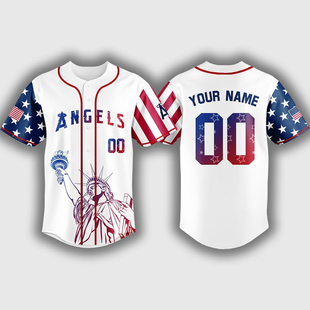 Personalized Angels Happy Independence Day 2025 Jersey Personalized Angels Happy Independence Day 2025 Jersey