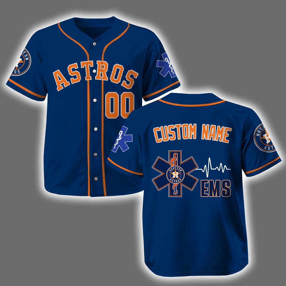Personalized Astros EMS Appreciation 2025 Baseball Jersey Personalized Astros EMS Appreciation 2025 Baseball Jersey