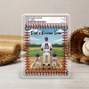 Personalized Baseball Dad Trading Card Theme Acrylic Block