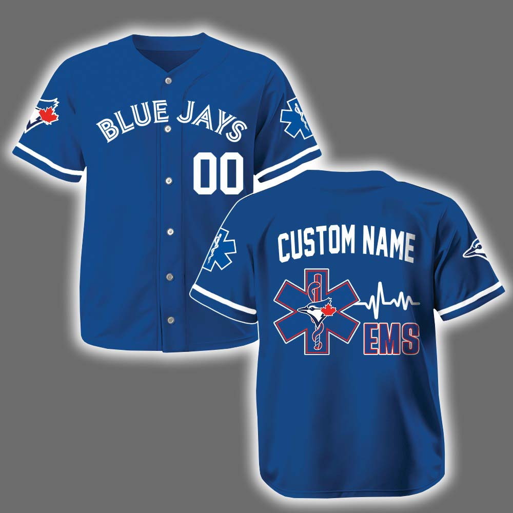 Personalized Blue Jays EMS Appreciation 2025 Baseball Jersey Personalized Blue Jays EMS Appreciation 2025 Baseball Jersey