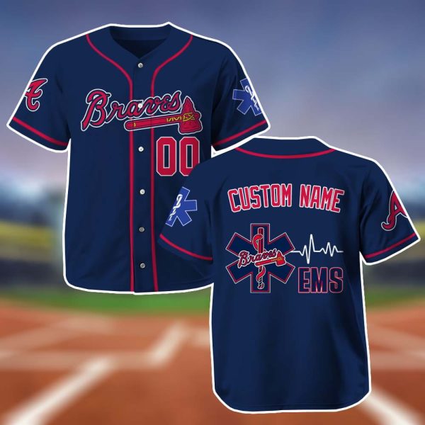 Personalized Braves EMS Appreciation 2025 Baseball Jersey 2