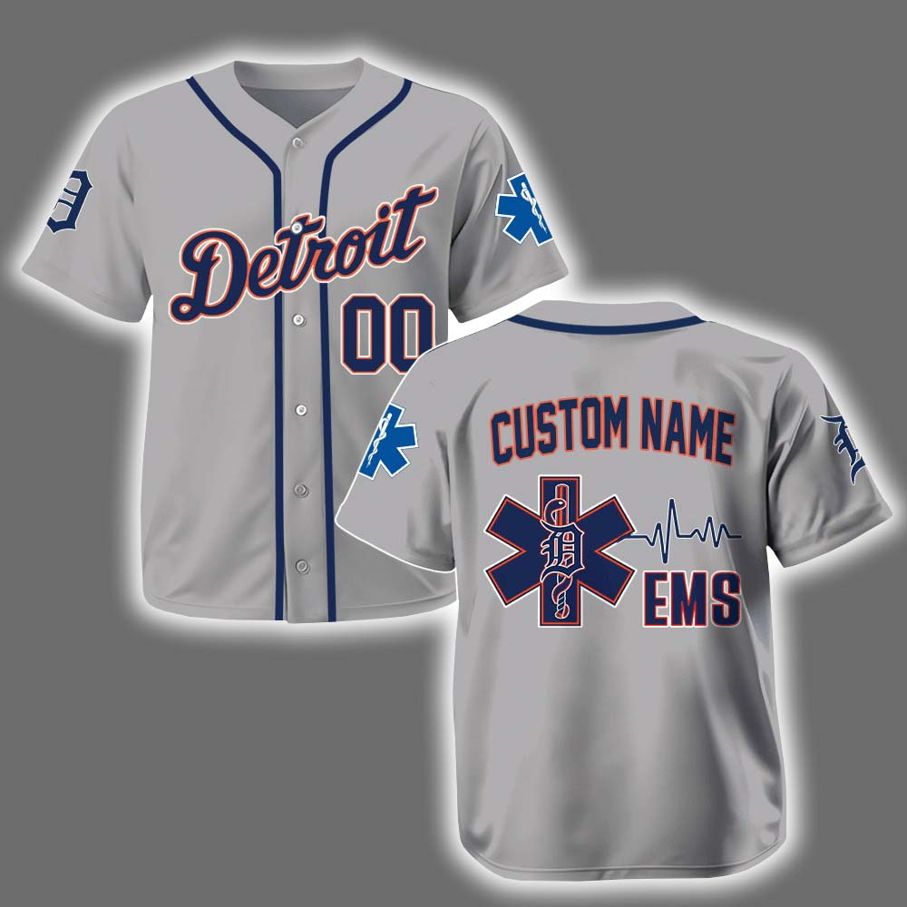 Personalized Detroit EMS Appreciation 2025 Baseball Jersey Personalized Detroit EMS Appreciation 2025 Baseball Jersey