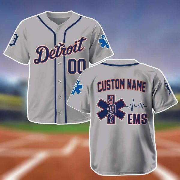 Personalized Detroit EMS Appreciation 2025 Baseball Jersey 2