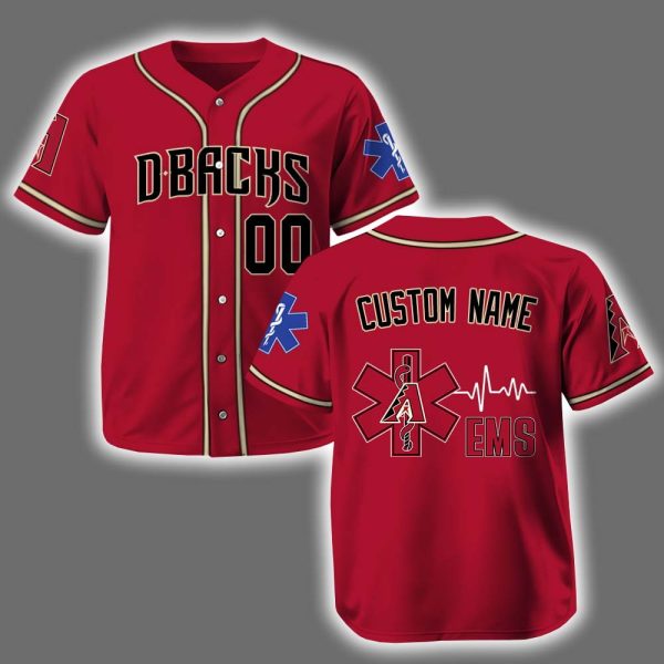 Personalized Diamondbacks EMS Appreciation 2025 Baseball Jersey