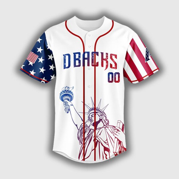 Personalized Diamondbacks Happy Independence Day 2025 Jersey 2