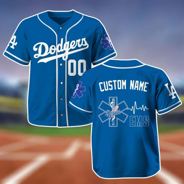 Personalized Dodgers EMS Appreciation 2025 Baseball Jersey 2