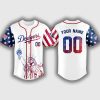 Personalized Dodgers Happy Independence Day 2025 Jersey