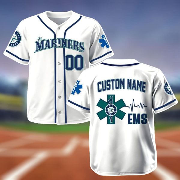 Personalized Mariners EMS Appreciation 2025 Baseball Jersey 2