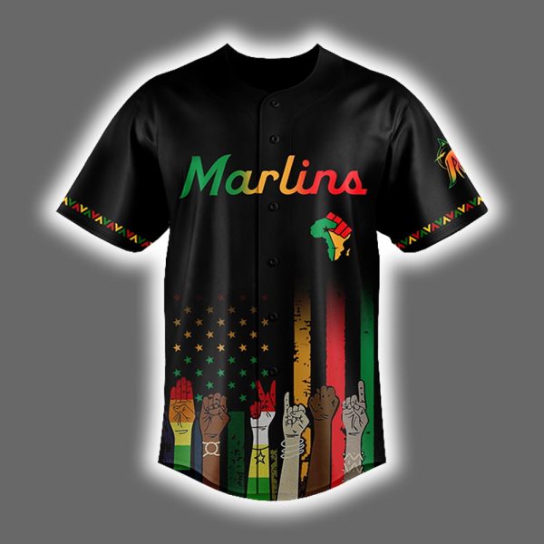 Personalized Marlins Juneteenth Freedom Day 2025 Jersey 2