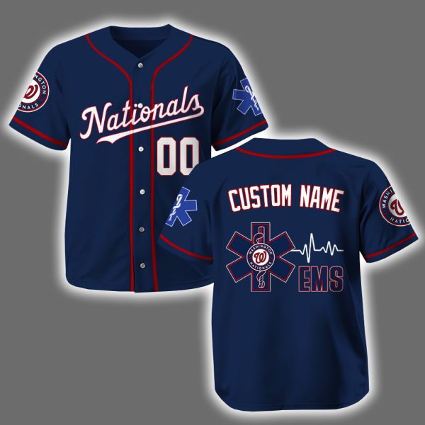Personalized Nationals EMS Appreciation 2025 Baseball Jersey